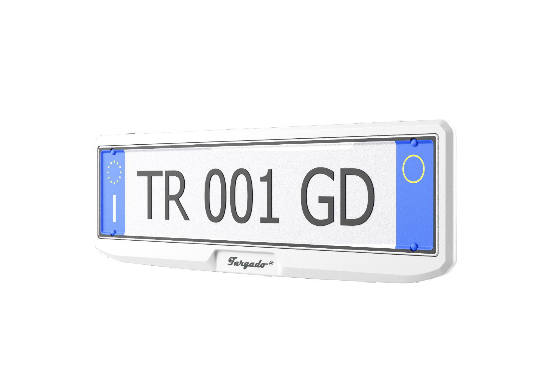 White license plate holder (Front)