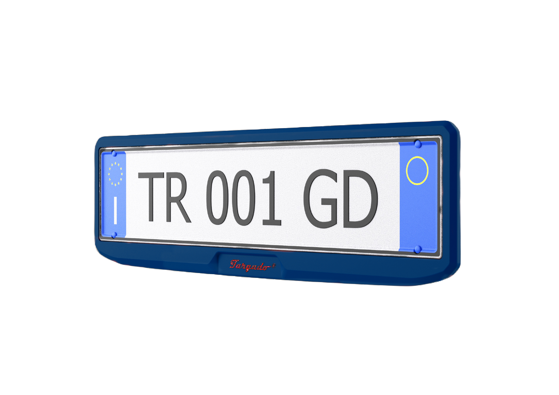 Dark blue license plate holder (Front)