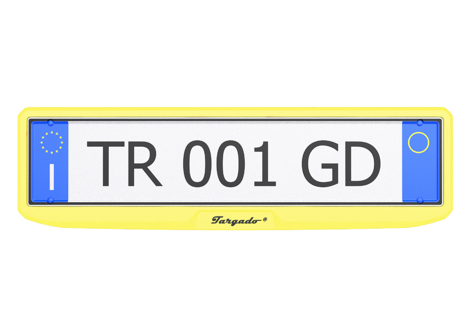 Yellow license plate holder (Rear)