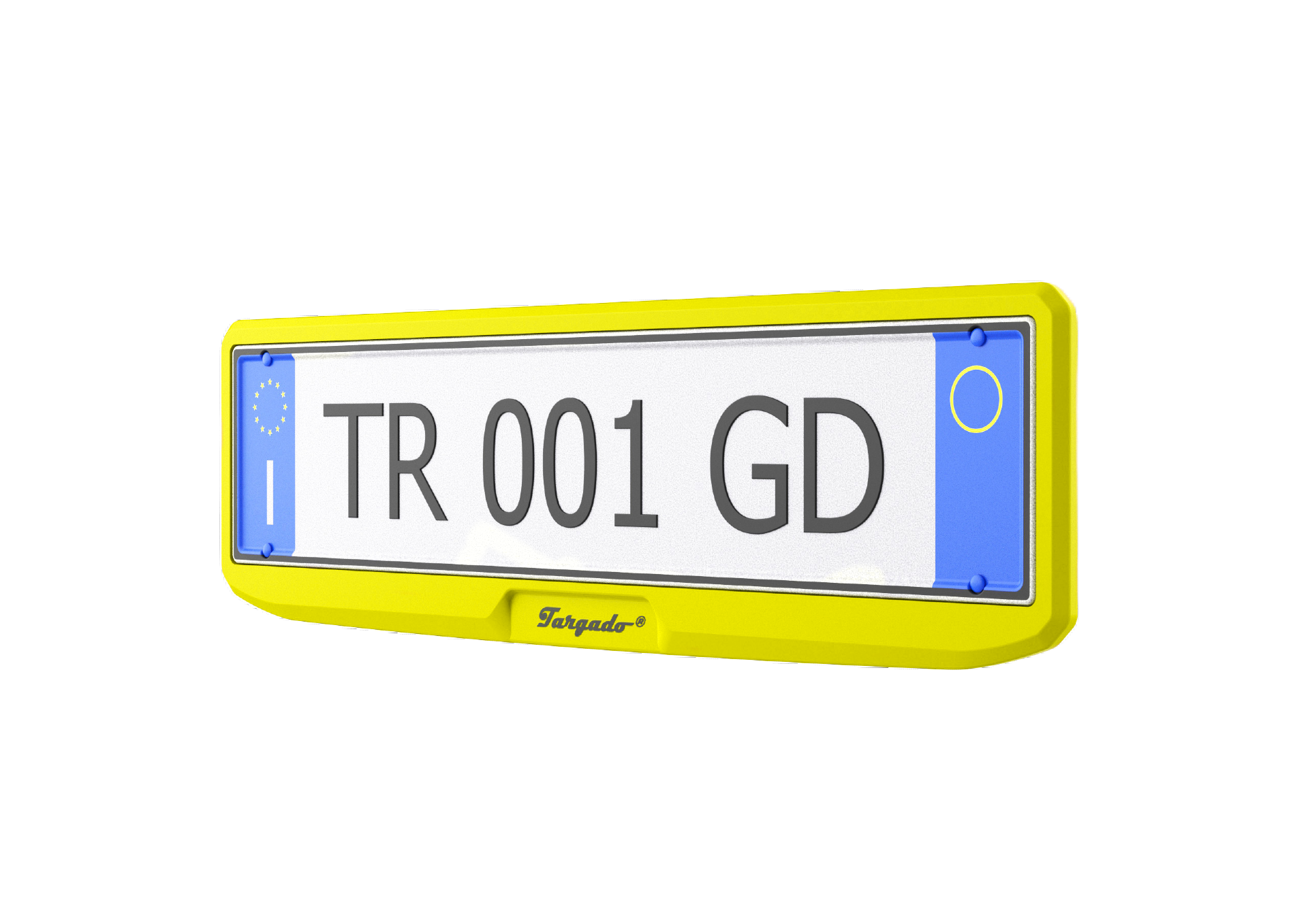 Yellow license plate holder (Front)