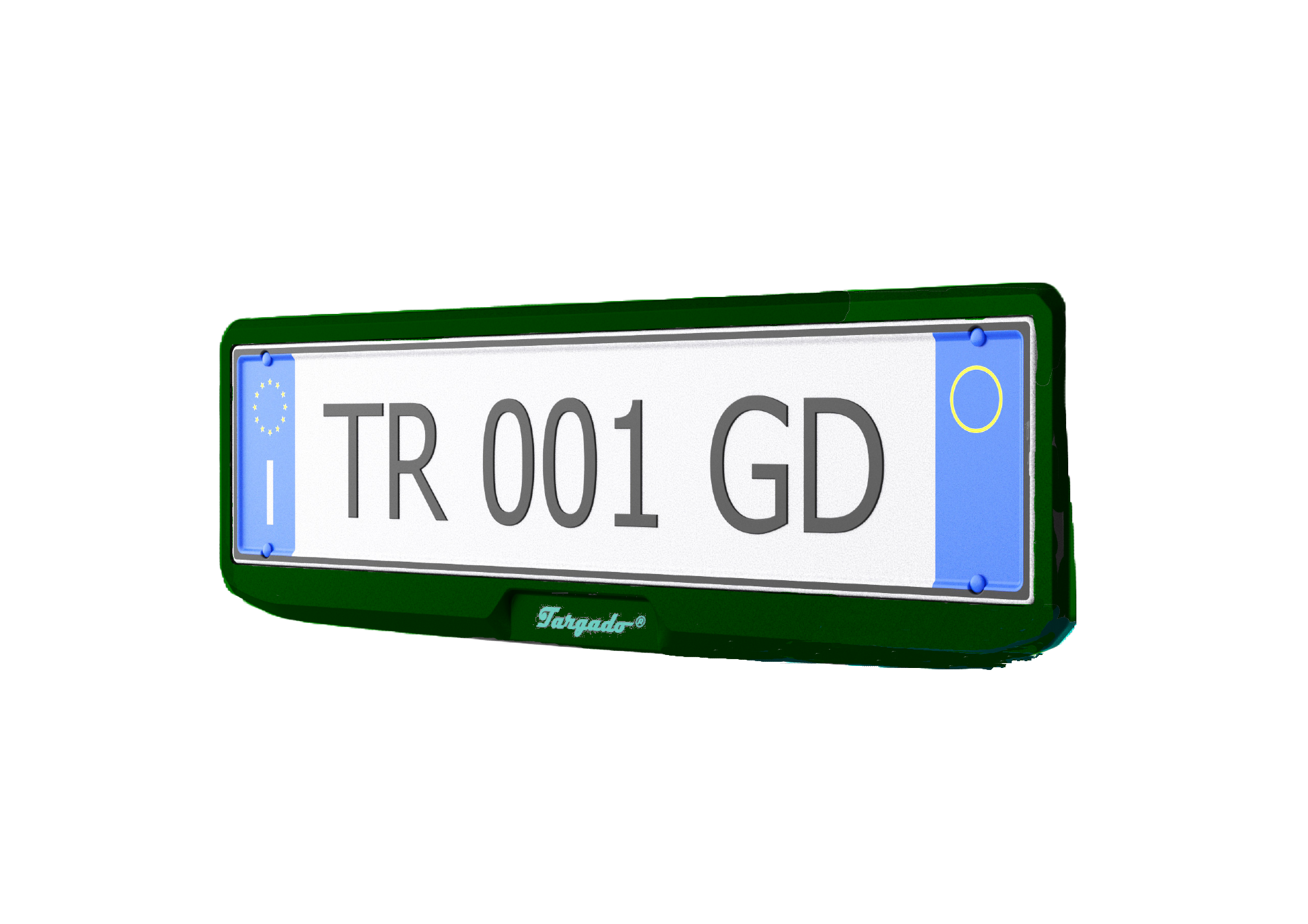 Green racing license plate holder (Front)